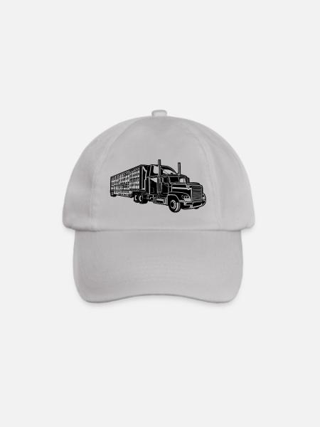 Truck / Lkw 01_schwarz - Baseballkappe - Grau