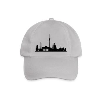 Berlin Skyline - Baseballkappe - Grau - Vorne
