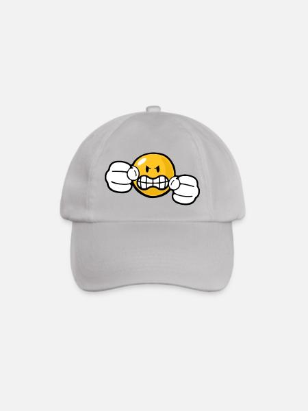 Smiley Anger Fury - Baseballkappe - Grau
