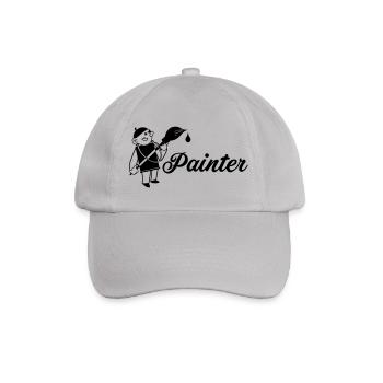 Maler mit Pinsel Text painter - Baseballkappe - Grau - Vorne