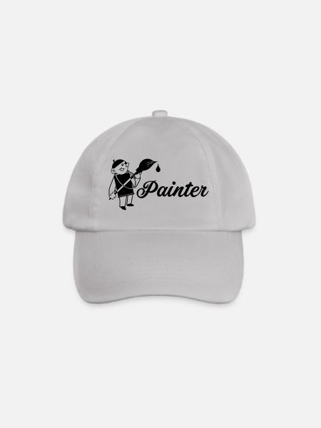 Maler mit Pinsel Text painter - Baseballkappe - Grau