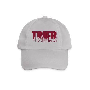 Trier - Skyline - Schrift - Mosel Rheinland-Pfalz - Baseballkappe - Grau - Vorne