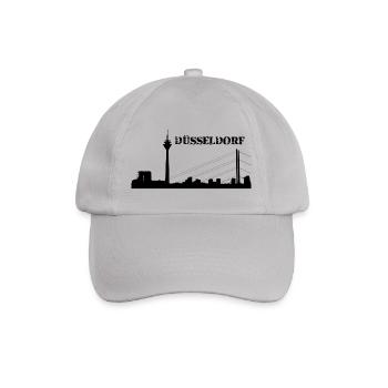 Düsseldorf - Skyline - Baseballkappe - Grau - Vorne