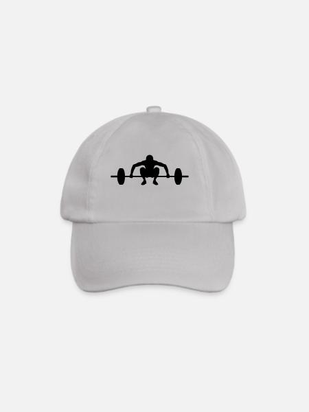 Barbell schwarz - Baseballkappe - Grau
