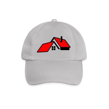 Haus mit rotem Dachlogo - Baseballkappe - Grau - Vorne