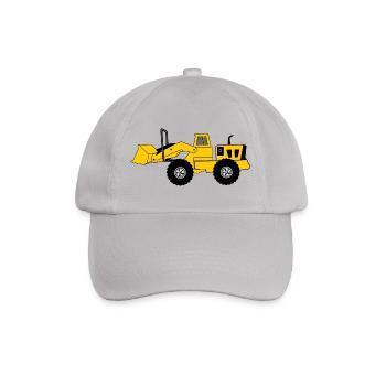 Gelber Bulldozer - Baseballkappe - Grau - Vorne
