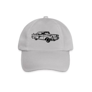 Chevy Bel Air / Oldtimer 01_schwarz - Baseballkappe - Grau - Vorne