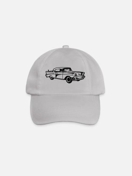 Chevy Bel Air / Oldtimer 01_schwarz - Baseballkappe - Grau