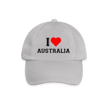 I love Australia - Baseballkappe - Grau - Vorne