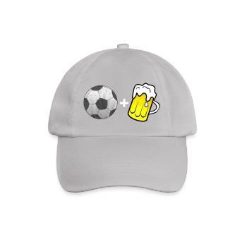 Fussball und Bier - Baseballkappe - Grau - Vorne