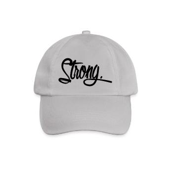 strong schwarz - Baseballkappe - Grau - Vorne