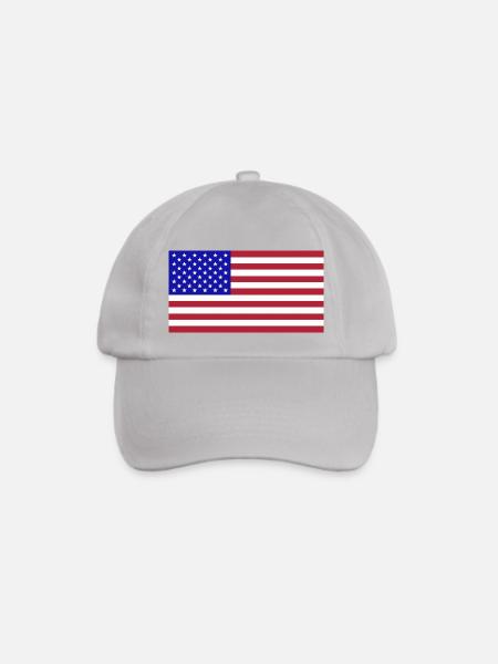 Amerika Flagge - Baseballkappe - Grau
