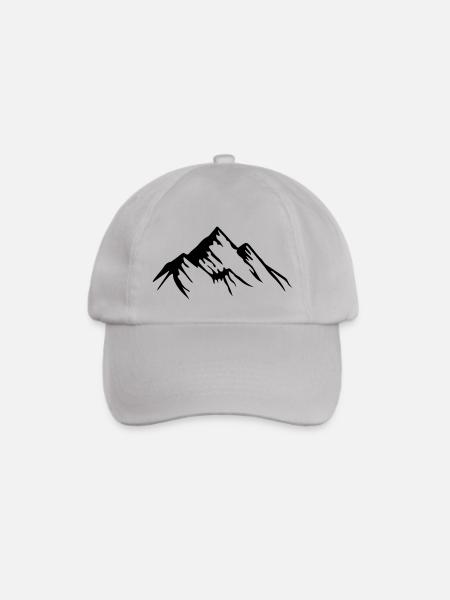 berge - Baseballkappe - Grau
