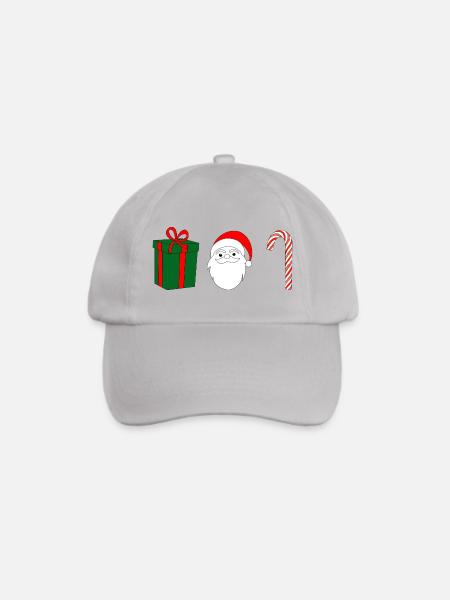 Weihnachtsfreude GeschenkSanta Zuckerstange - Baseballkappe - Grau
