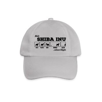 Mein Shiba Inu - zuhause klappts - Baseballkappe - Grau - Vorne