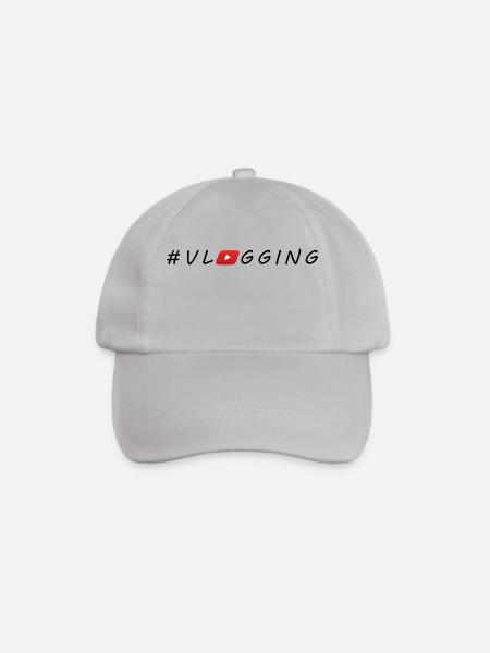YouTube #Vlogging - Baseballkappe - Grau