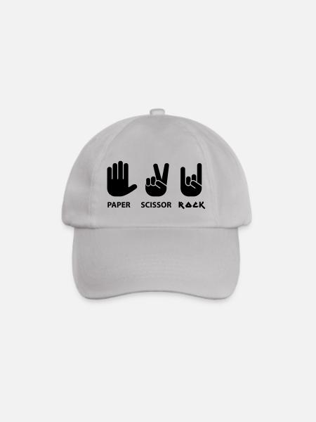 Papierschere Rock c - Baseballkappe - Grau