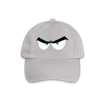 Verärgerte Augen - Baseballkappe - Grau - Vorne