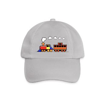 eisenbahn zug tram train railroad railway locomoti - Baseballkappe - Grau - Vorne
