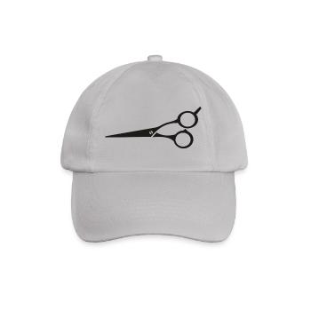 hairdresser barber barbier friseur coiffeur bart b - Baseballkappe - Grau - Vorne