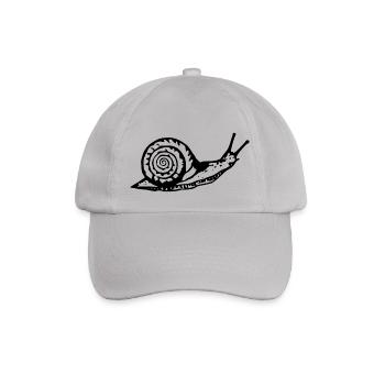 Snail black and withe - Baseballkappe - Grau - Vorne