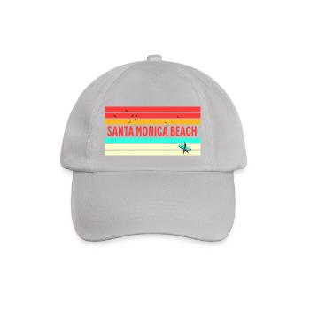 Santa Monica Beach: Perfektes Geschenk & Souvenir! - Baseballkappe - Grau - Vorne