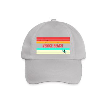 Venice Beach: Perfektes Geschenk & Souvenir! - Baseballkappe - Grau - Vorne