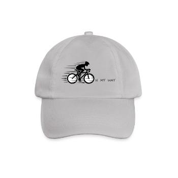 On My Way – Fahrrad T-Shirt für Radfahrer - Baseballkappe - Grau - Vorne