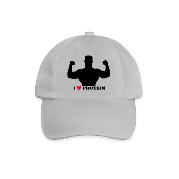I love Protein - Baseballkappe - Grau - Vorne