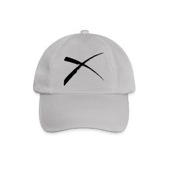 Kreuz-Pinselstrich - Baseballkappe - Grau - Vorne