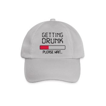 getting drunk - Baseballkappe - Grau - Vorne