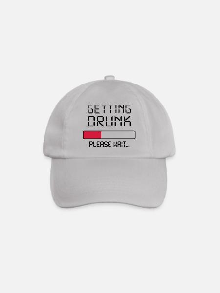 getting drunk - Baseballkappe - Grau