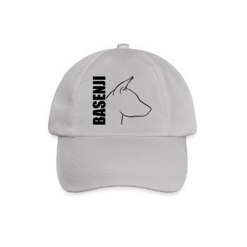 BASENJI PROFIL - Baseballkappe - Grau - Vorne