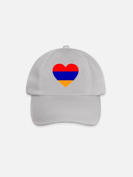 Love Liebe geschenk armenien armenia - Baseballkappe - Grau