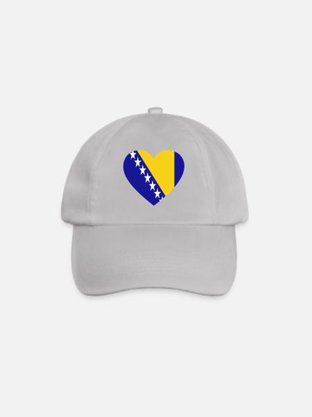 Love Liebe geschenk Bosnien Bosnia - Baseballkappe - Grau