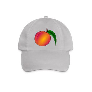 peach pfirsich veggie gemuese fruits16 - Baseballkappe - Grau - Vorne