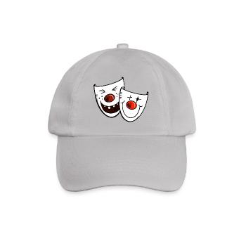 Lustige Karnevalmasken - Maske - Venedig - Baseballkappe - Grau - Vorne