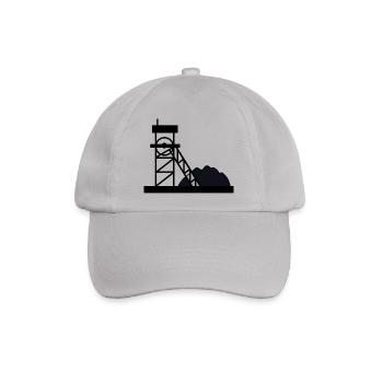 bergarbeiter miner bergwerk mine coal kohle5 - Baseballkappe - Grau - Vorne
