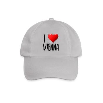 I Love Vienna - Baseballkappe - Grau - Vorne
