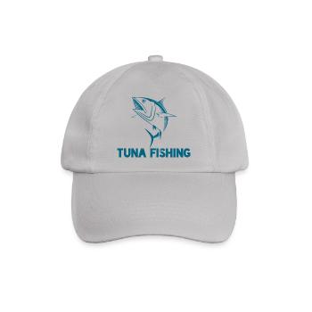 Angler - Angelsport - Thunfisch - Geschenk - Baseballkappe - Grau - Vorne