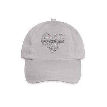 Ich liebe dich - Baseballkappe - Grau - Vorne