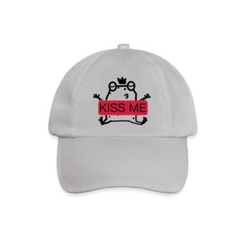 Kiss me Frog - Baseballkappe - Grau - Vorne