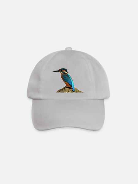 Majestätischer Eisvogel im Digital-Art Stil - Baseballkappe - Grau