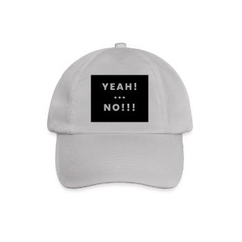 yeah no - Baseballkappe - Grau - Vorne