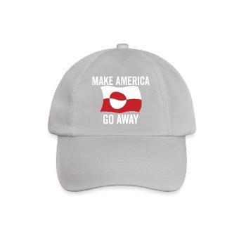 Make America Go Away – Grönländische Flagge - Baseballkappe - Grau - Vorne