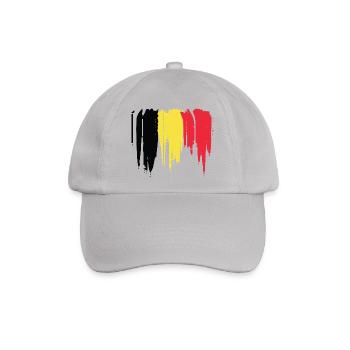 Vintage-Flagge von Belgien. - Baseballkappe - Grau - Vorne