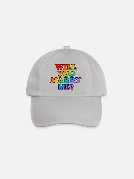 Willst du mich heiraten? Homo-Ehe - Baseballkappe - Grau