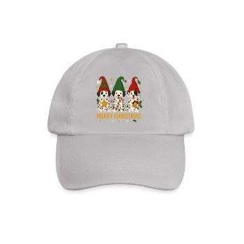 Süßes Dalmatiner Weihnachtsdesign - Baseballkappe - Grau - Vorne