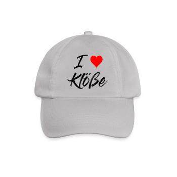 I love Klöße - Baseballkappe - Grau - Vorne