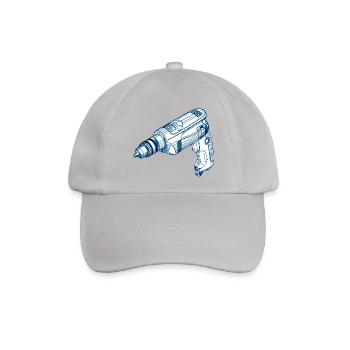 Bohrmaschine - Baseballkappe - Grau - Vorne